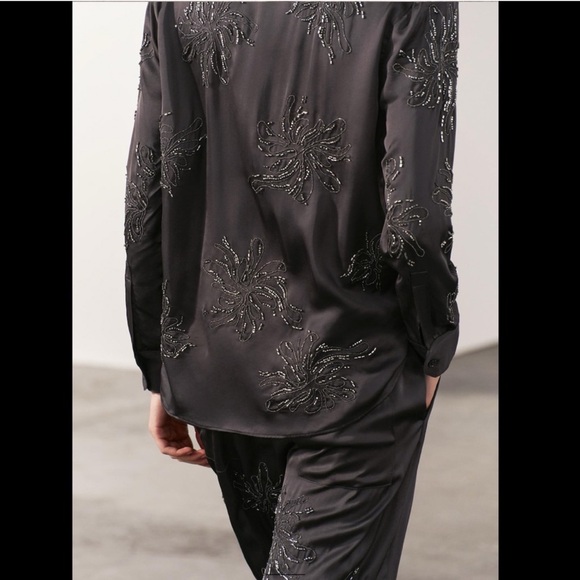 ZARA EMBROIDERED BEADED SHIRT ZW COLLECTION - Picture 4 of 6